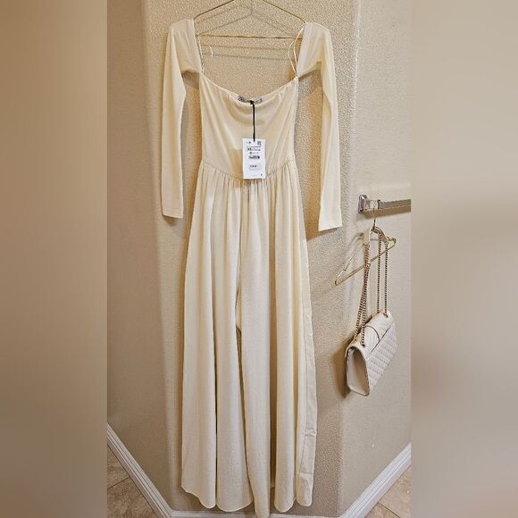 ZARA STUDIO LIMITED EDITION OFF-THE-SHOULDER JUMPSUIT - Picture 12 of 17